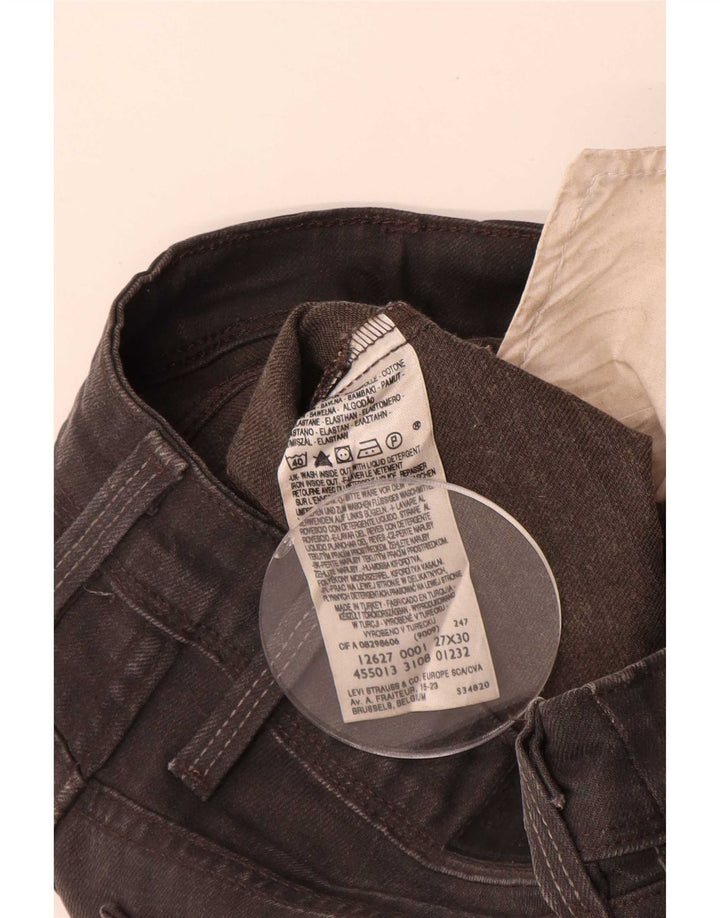 Vaqueros Levi's Mujer Rectos W27 L30 Algodón Gris
