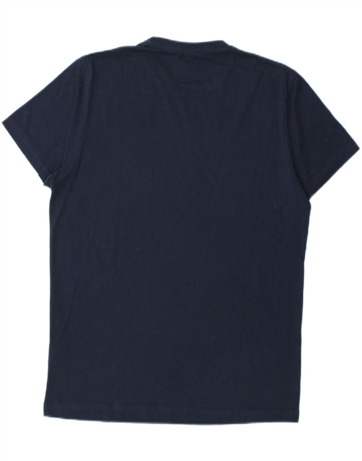 FRED MELLO Mens Graphic T-Shirt Top Large Navy Blue Cotton Vintage Fred Mello and Second-Hand Fred Mello from Messina Hembry 