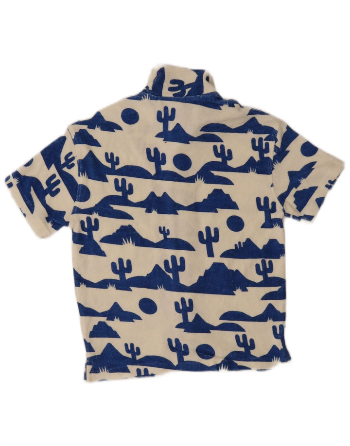John Lewis Camisa de manga corta con estampado abstracto para niños de 7 a 8 años, algodón blanco