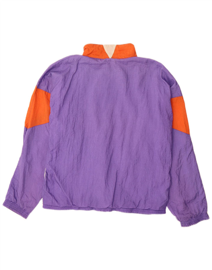 Frank Shorter - Chaqueta de chándal para hombre, nailon color block, color morado, talla grande