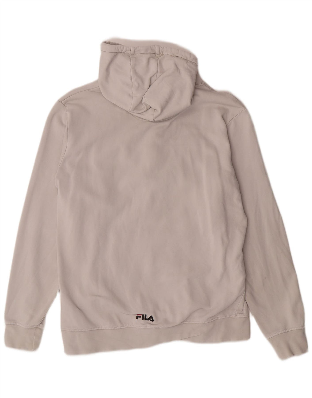 FILA Sudadera con capucha gráfica para hombre XL Algodón blanco
