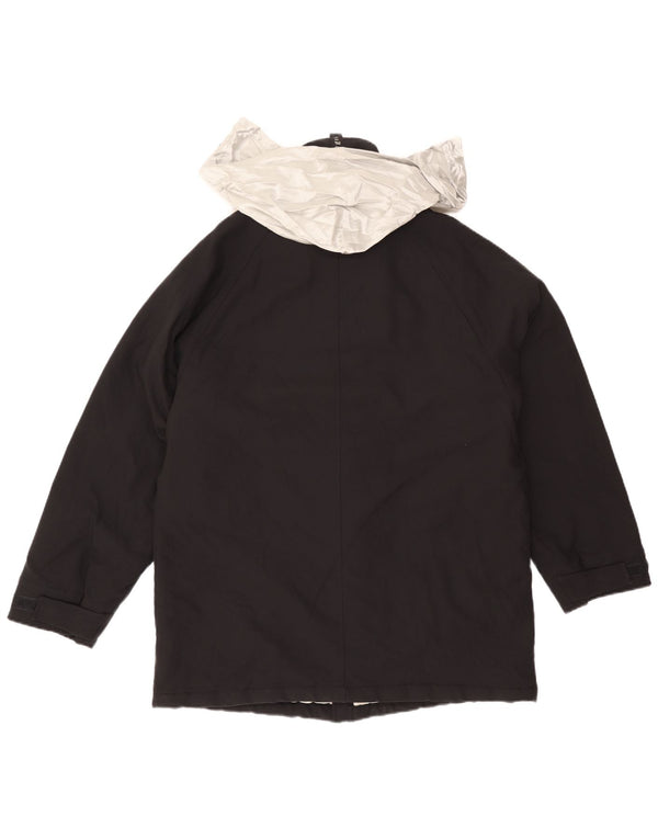 Allegri Chaqueta cortavientos con capucha para hombre UK 40 Large Black Colourblock