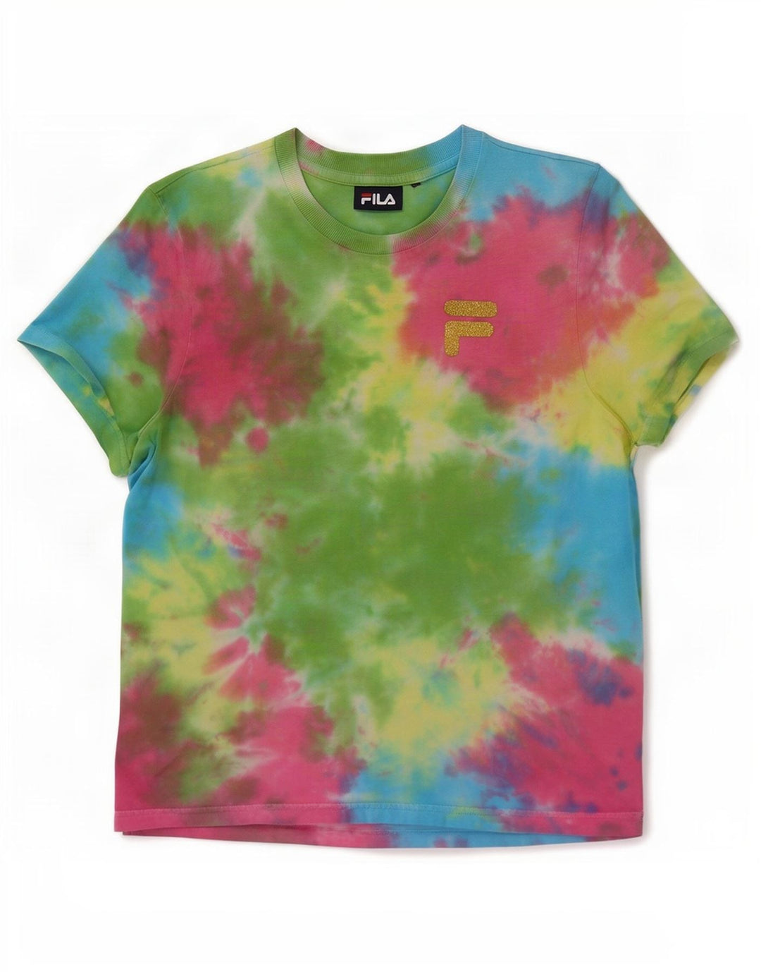 Fila Camiseta para mujer Top UK 12 Medium Multicolor Tie Dye