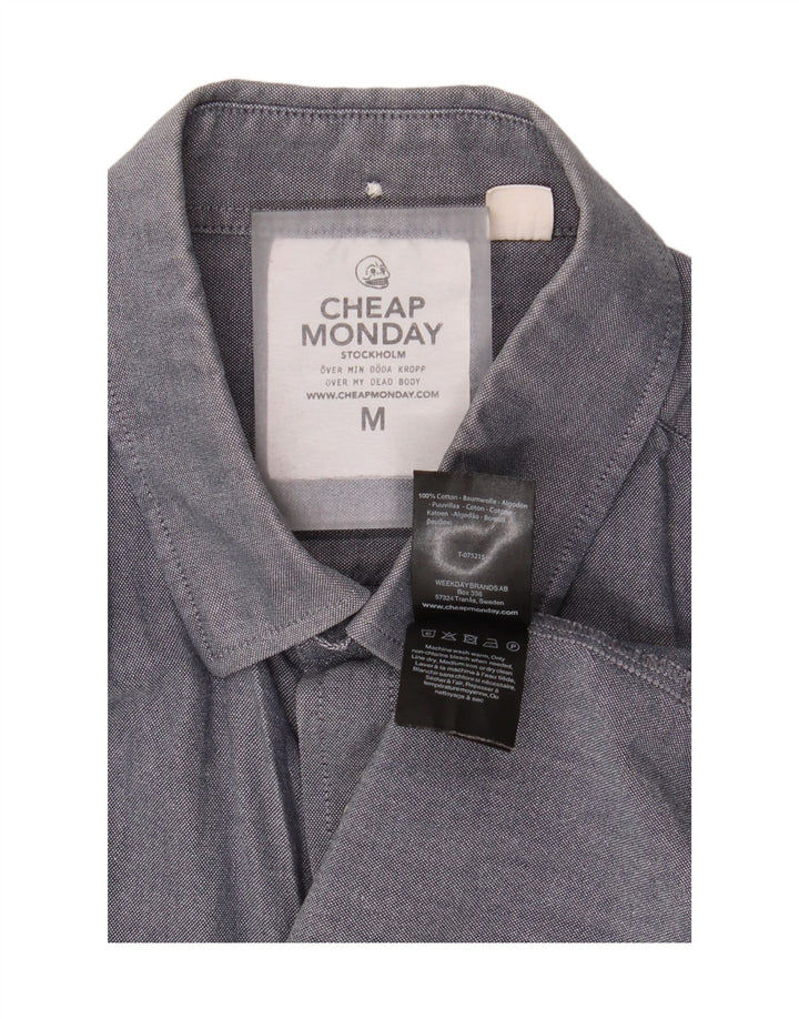Camisa de hombre de Cheap Monday de algodón gris medio