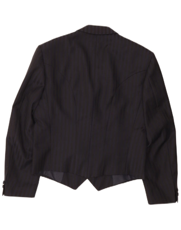 Wilvorst Chaqueta tipo blazer con doble botonadura para hombre UK 36 Small Azul marino a rayas