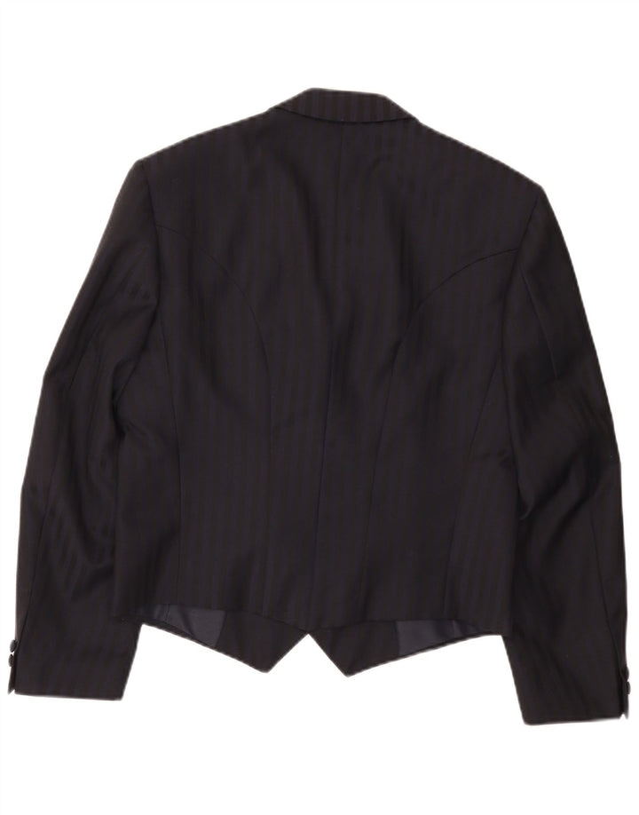 Wilvorst Chaqueta tipo blazer con doble botonadura para hombre UK 36 Small Azul marino a rayas