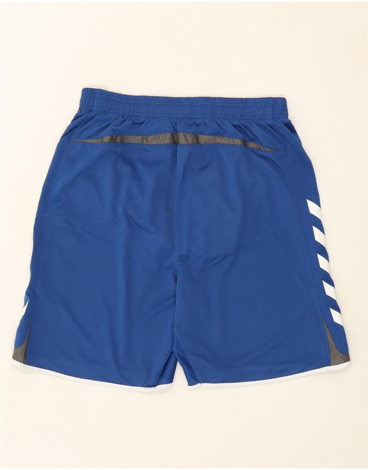 HUMMEL Mens Graphic Sport Shorts Medium Blue Colourblock Vintage Hummel and Second-Hand Hummel from Messina Hembry 