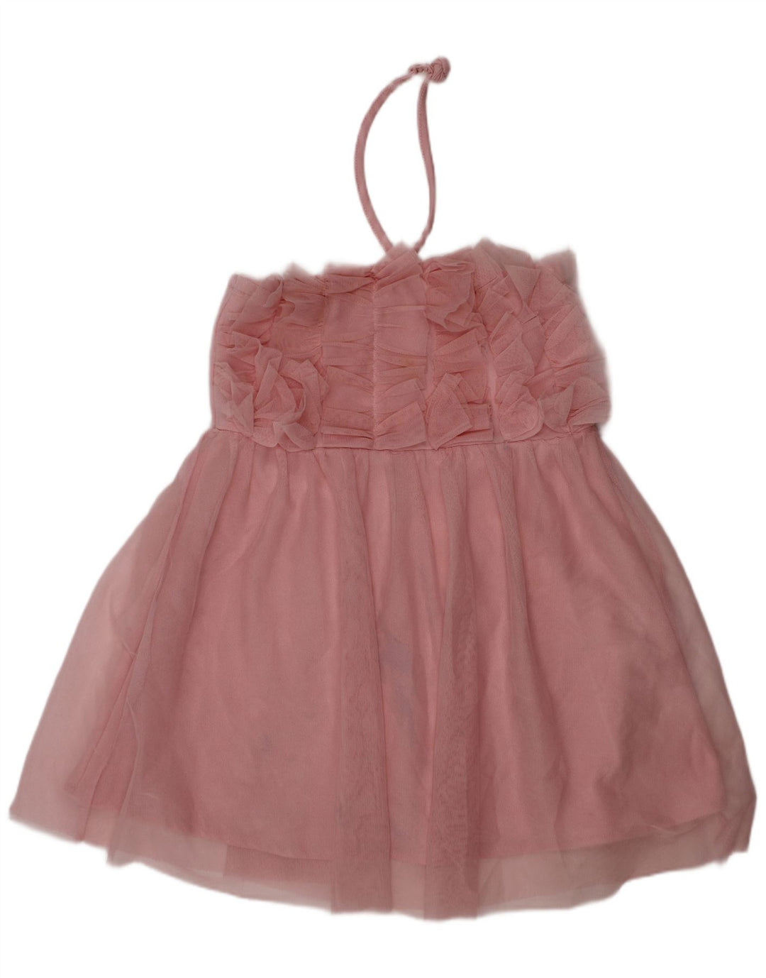 TERRANOVA Girls Halter Dress 6-7 Years Pink Polyester