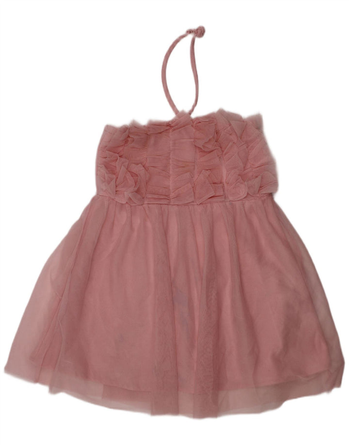 TERRANOVA Girls Halter Dress 6-7 Years Pink Polyester