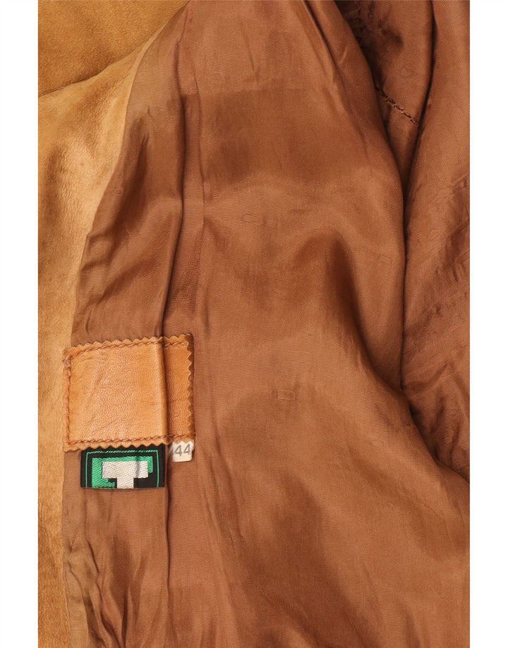 Vintage hombres bombardero gamuza chaqueta IT 44 XS marrón