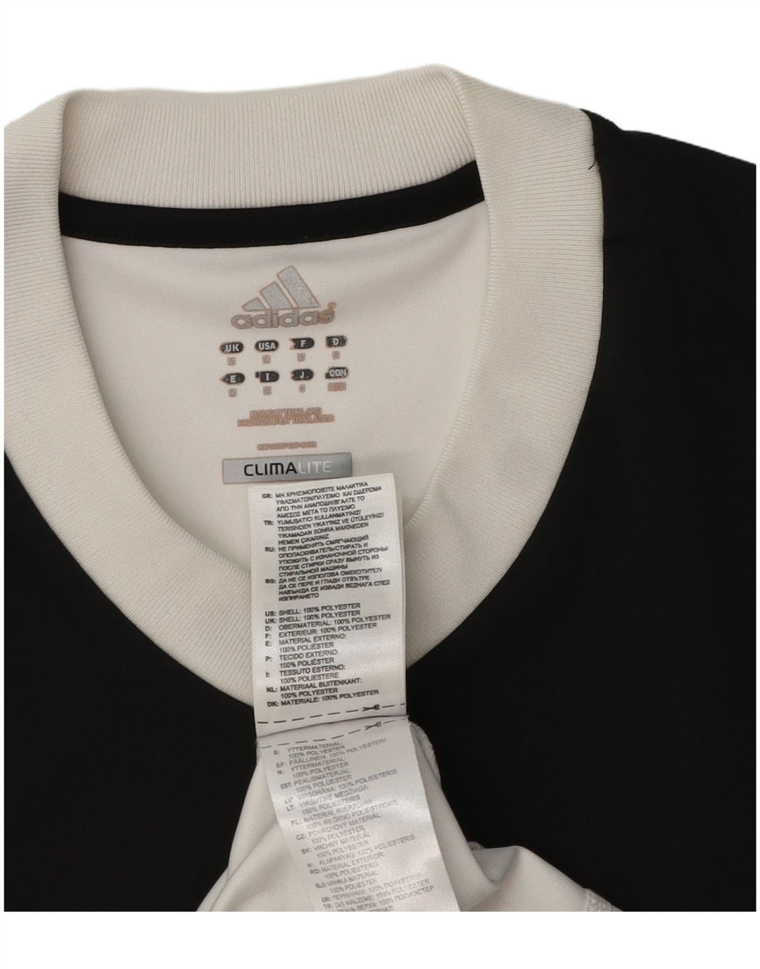 Adidas Hombre Climalite Camiseta Top Medio Blanco Colorblock Poliéster