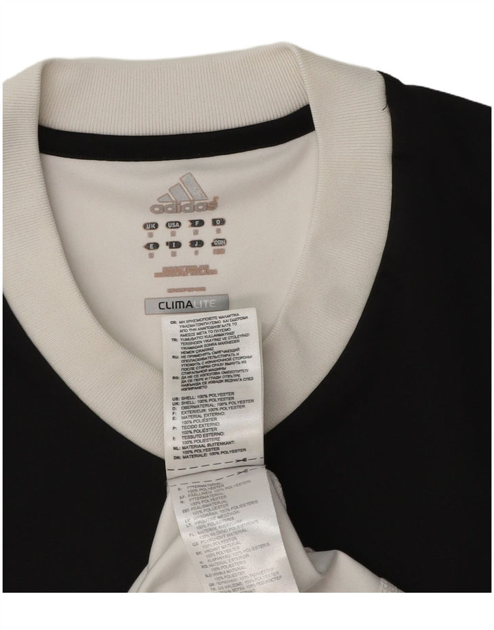 Adidas Hombre Climalite Camiseta Top Medio Blanco Colorblock Poliéster