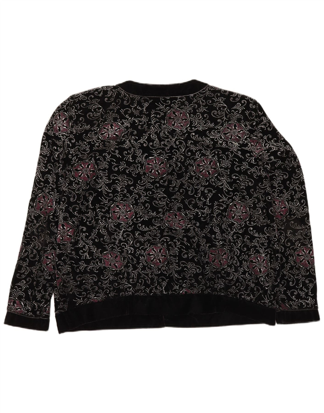 YESSICA Chaqueta tipo blazer extragrande con 6 botones para mujer EU 46 XL Negro Floral