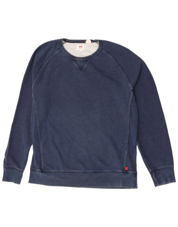Levi's Hombre Sudadera Jumper Grande Azul Marino Algodón