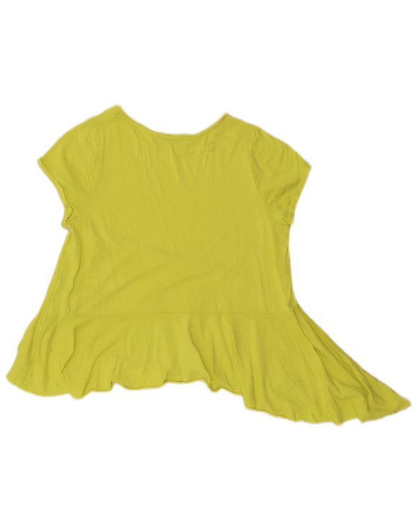 Zara Mujer Blusa Asimétrica Top UK 40 Small Verde
