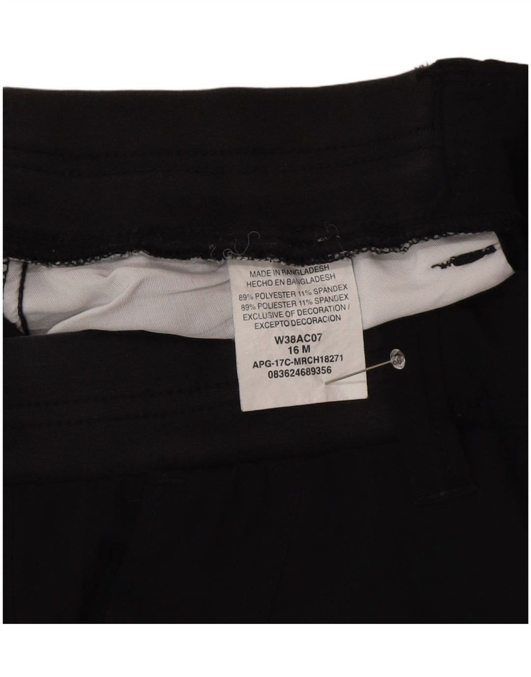 Lee Raiders Cargo Capri Pantalones para mujer US 16 2XL W34 L20 Poliéster negro