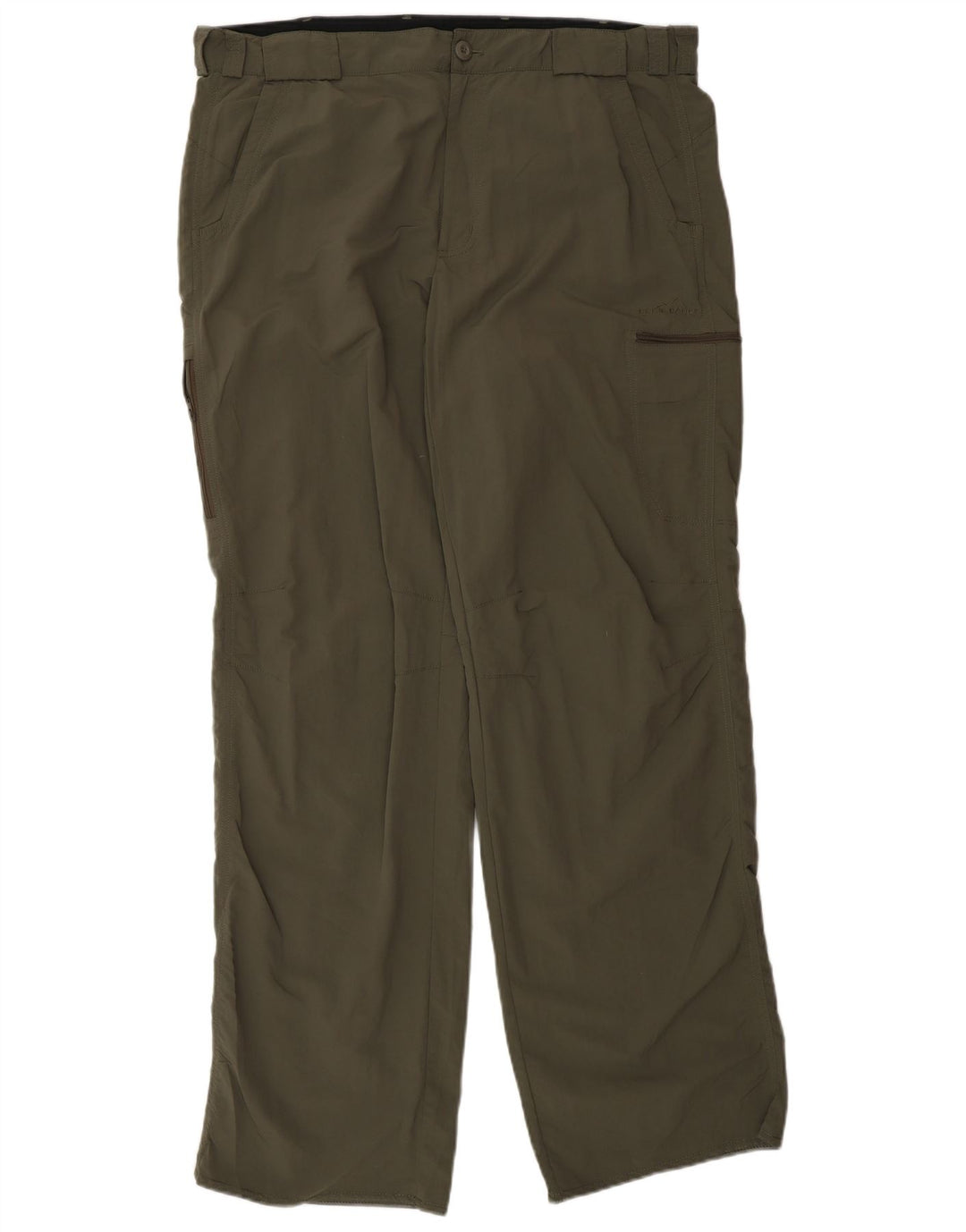 Eddie Bauer Pantalones cargo rectos para hombre W36 L34 Poliéster caqui