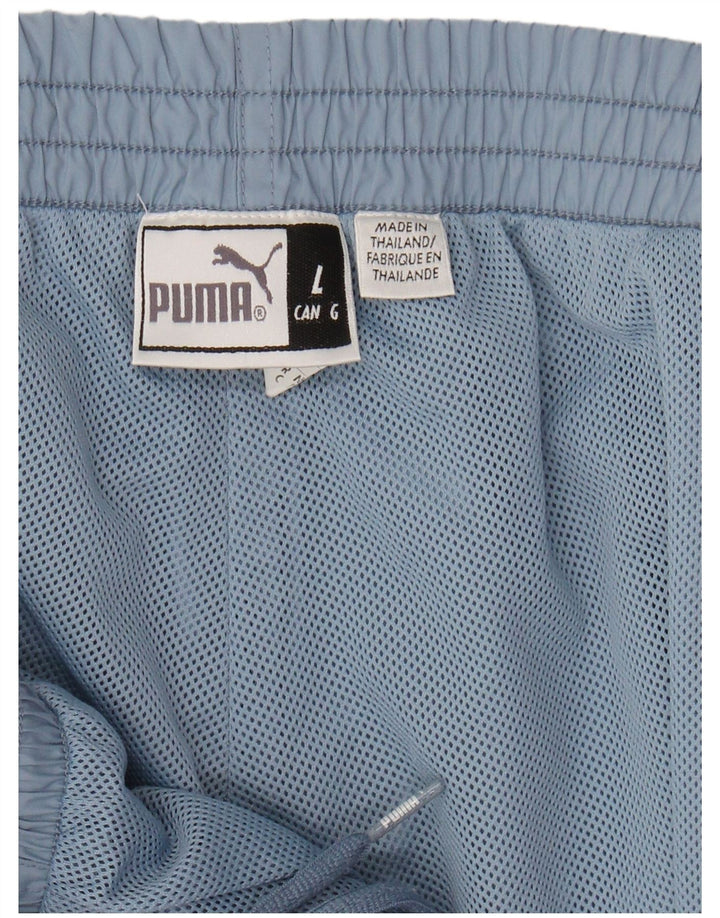Pantalones de chándal PUMA para hombre, poliéster azul grande