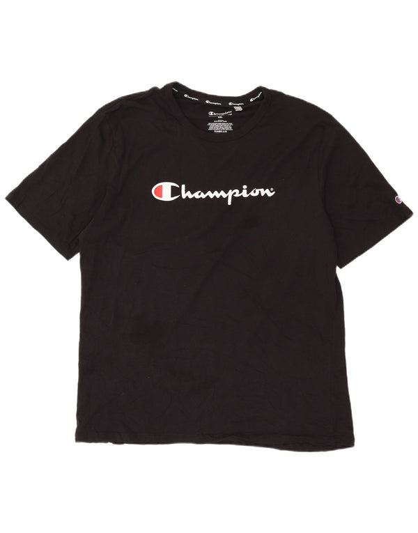 Champion Camiseta gráfica para hombre Top 2XL Algodón negro