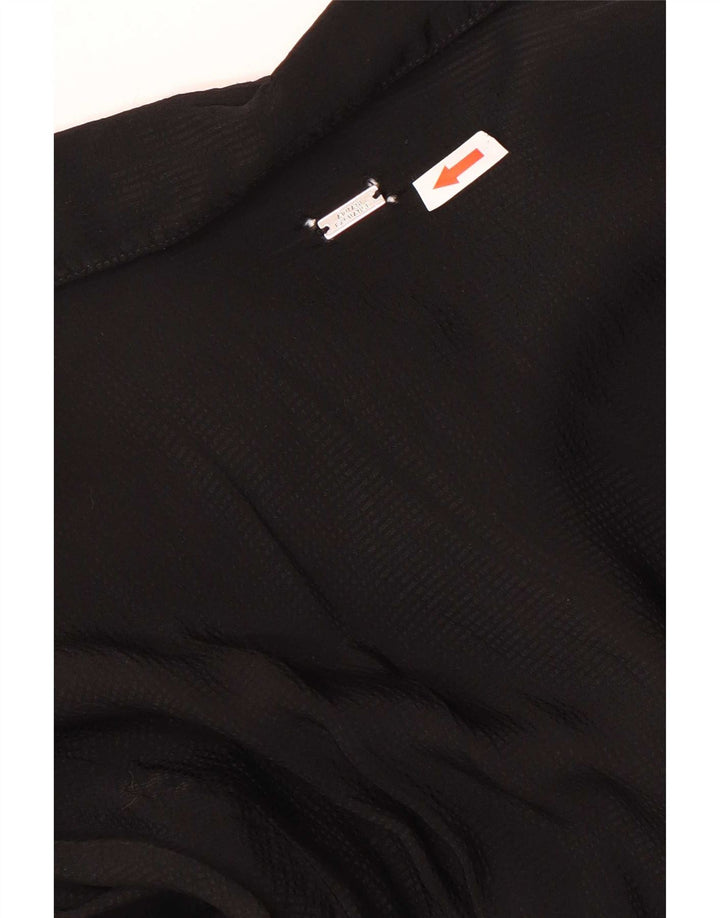 Armani Exchange Blusa para mujer UK 44 Large Viscosa negra