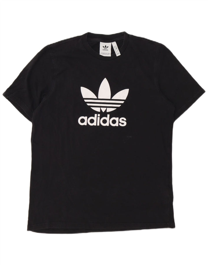 ADIDAS Camiseta gráfica para hombre Top Mediano Algodón negro