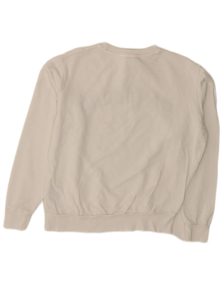 RICHMOND Sudadera con gráfico extragrande para mujer UK 10 Small White