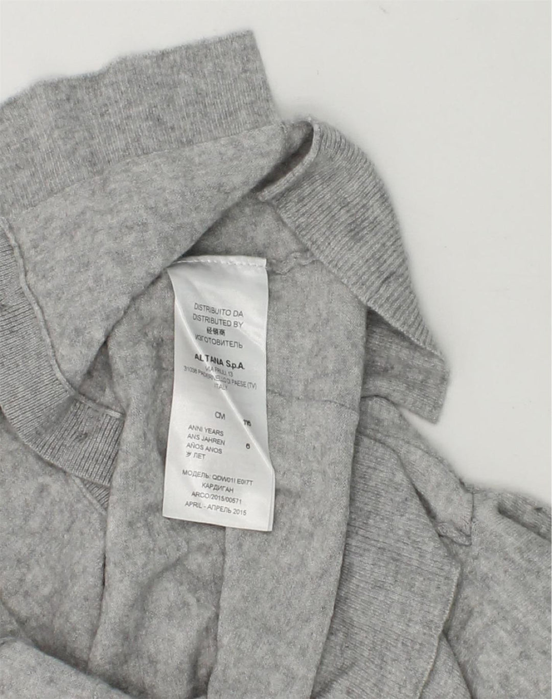 DONDUP Girls Cardigan Sweater 5-6 Years Grey Viscose | Vintage Dondup | Thrift | Second-Hand Dondup | Used Clothing | Messina Hembry 