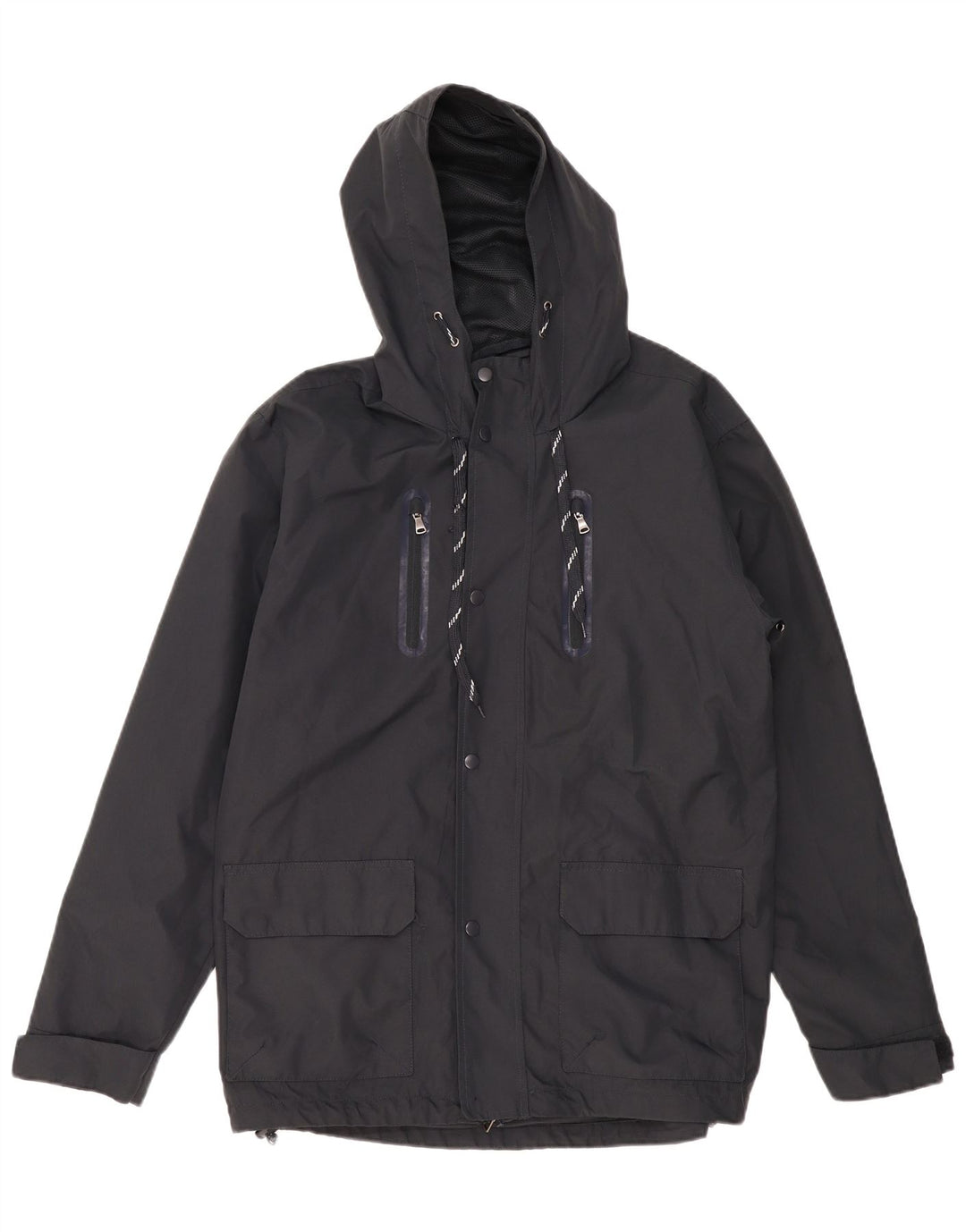 Brugi Chaqueta cortavientos con capucha para hombre IT 52 XL Azul marino