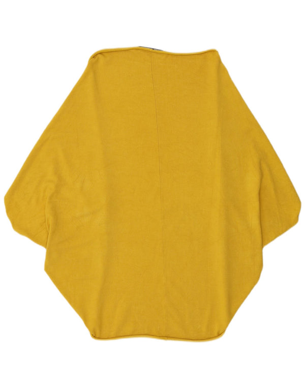 Zara Womens Poncho Cardigan Sweater UK 14 Medium Yellow