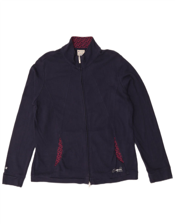 Champion Chaqueta de Chándal Easy Fit para Mujer UK 40 Mediana Azul Marino Algodón