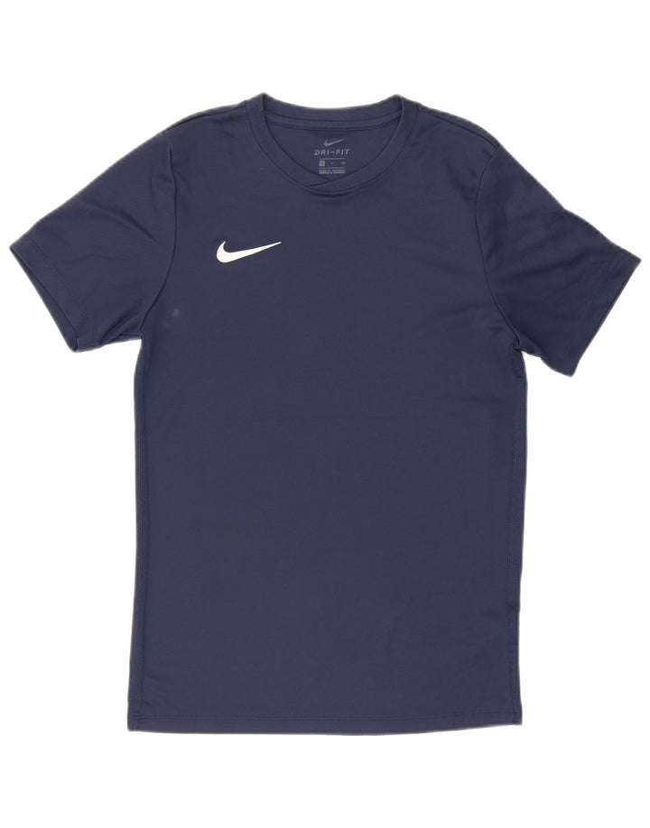 Camiseta Nike Dri Fit para hombre Top Small Azul marino Poliéster