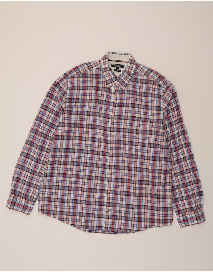 Tommy Hilfiger Camisa Regular Fit para Hombre 2XL Algodón A Cuadros Multicolor