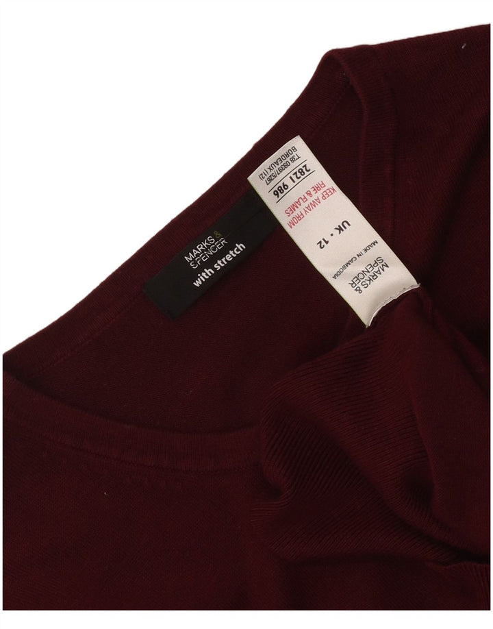 Marks & Spencer - Cárdigan para mujer, talla 40, viscosa granate mediana