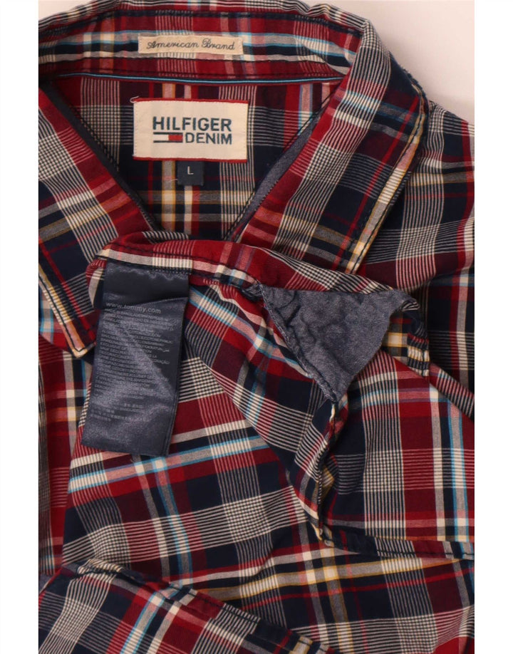 Camisa Tommy Hilfiger Hombre Grande A Cuadros Multicolor De Algodón
