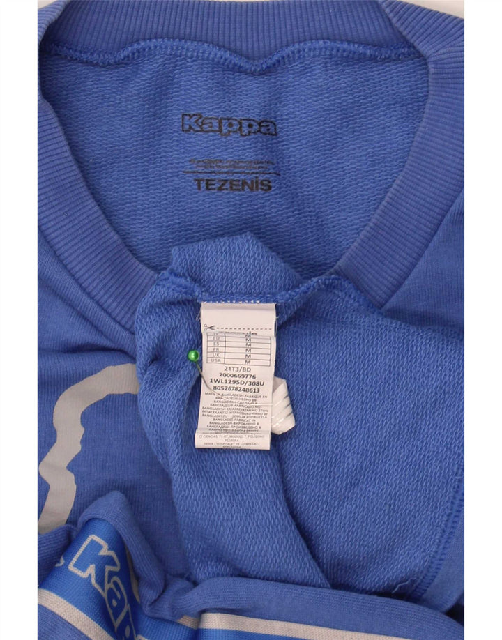 Kappa Mujer Tezenis Crop Graphic Sudadera Jumper UK 44 Azul Medio