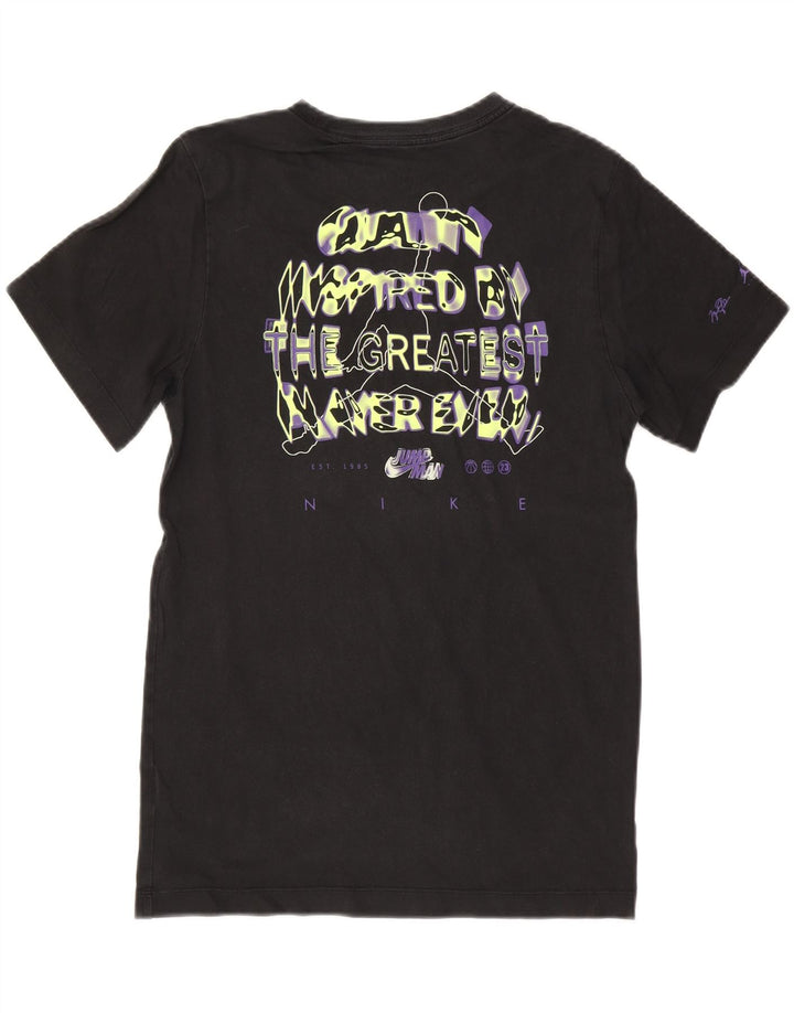 JORDAN Camiseta gráfica para hombre Top pequeño de algodón negro