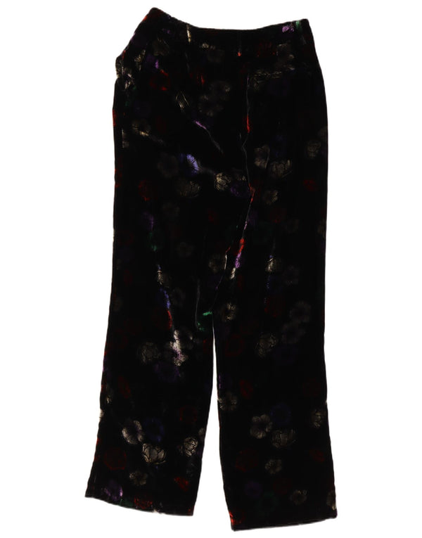 Topshop Pantalones chinos de cintura alta para mujer UK 8 Small W26 L28 Black Floral