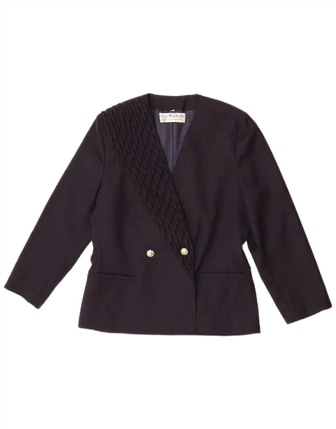 Chaqueta tipo blazer de doble botonadura Marzotto para mujer IT 44 Azul marino mediano