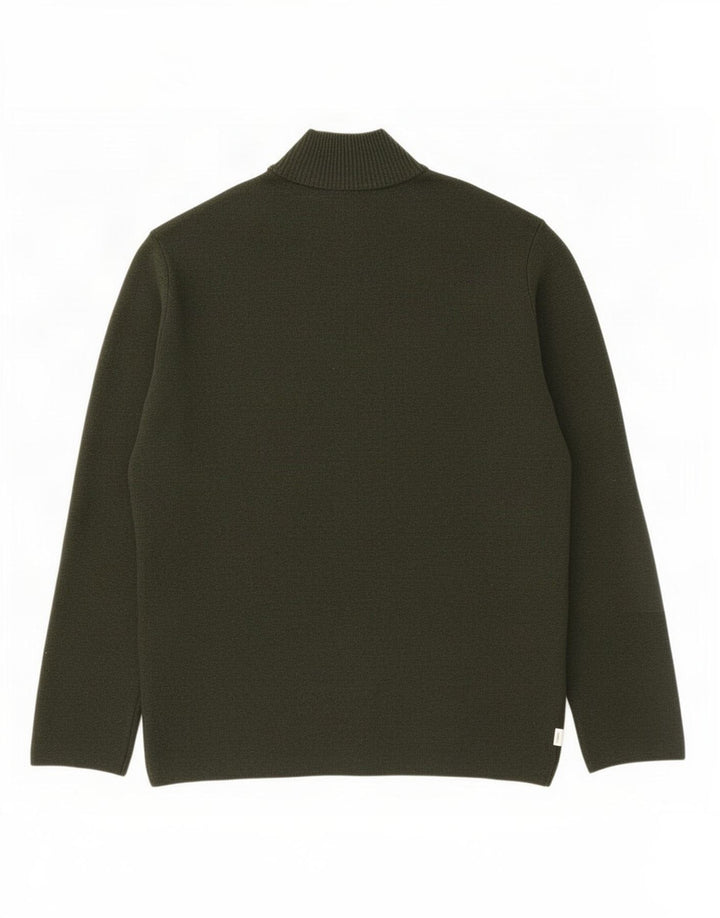 Marks & Spencer Suéter tipo cárdigan para hombre 2XL Poliéster caqui