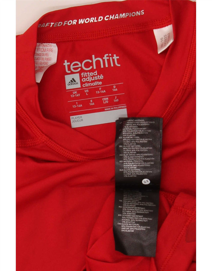 Adidas Chicos Climalite Camiseta Top 13-14 Años Rojo Poliéster