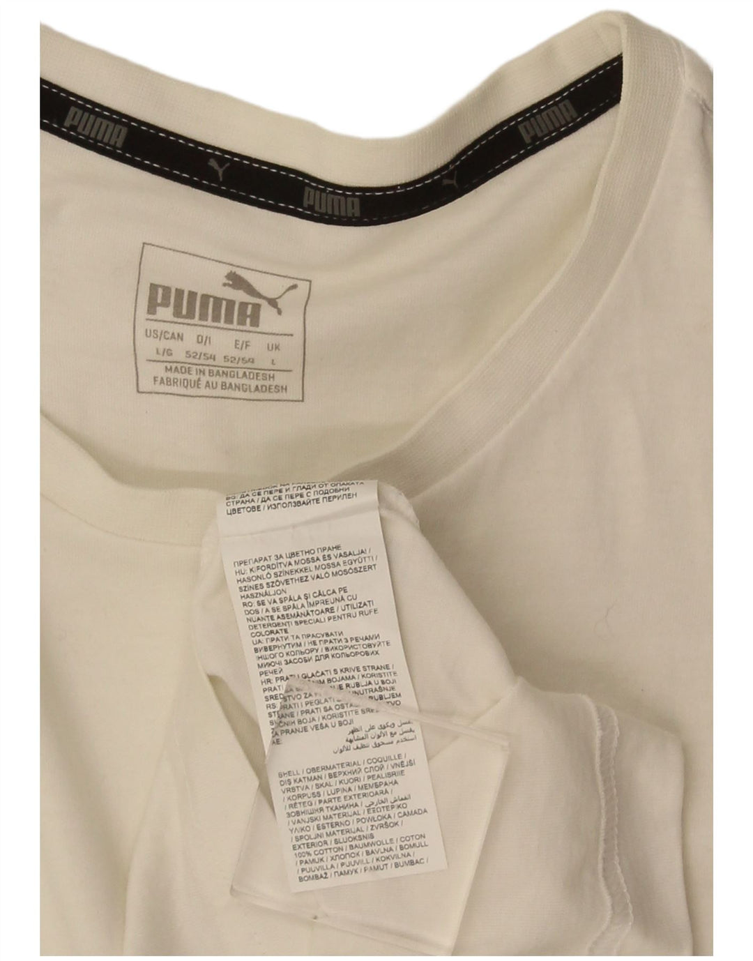 Puma - Camiseta gráfica para hombre, talla grande, algodón blanco