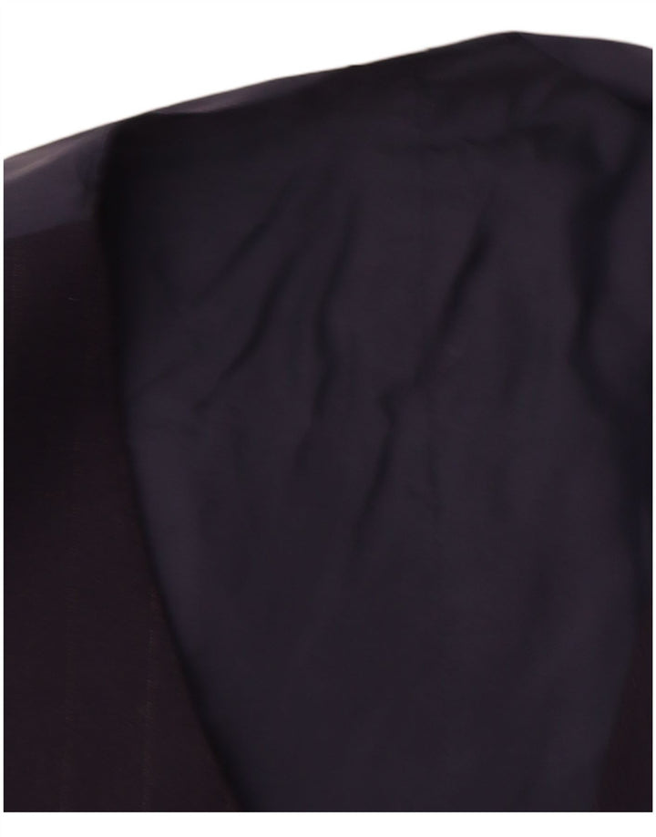 Chaleco vintage para hombre pequeño azul marino a rayas