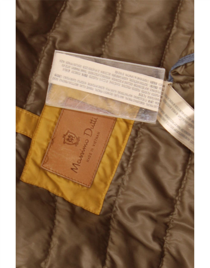 Massimo Dutti Chaleco acolchado con forro para hombre UK 36 Small Amarillo Poliéster