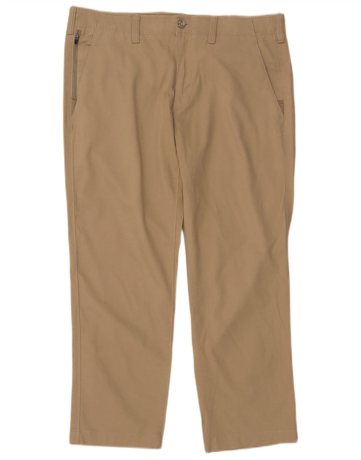 EDDIE BAUER Pantalón chino recto para hombre W38 L30 Algodón beige