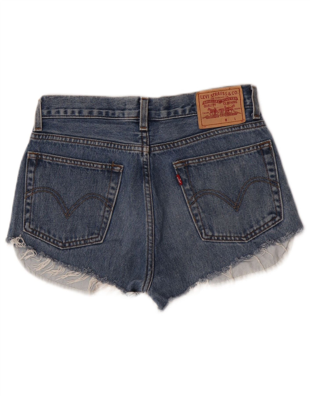 Levi's Pantalones cortos de mezclilla ajustados para mujer W32 Algodón azul grande