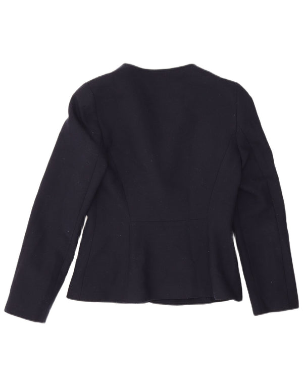 Luisa Spagnoli Womens Open Blazer Jacket IT 42 Medium Navy Blue