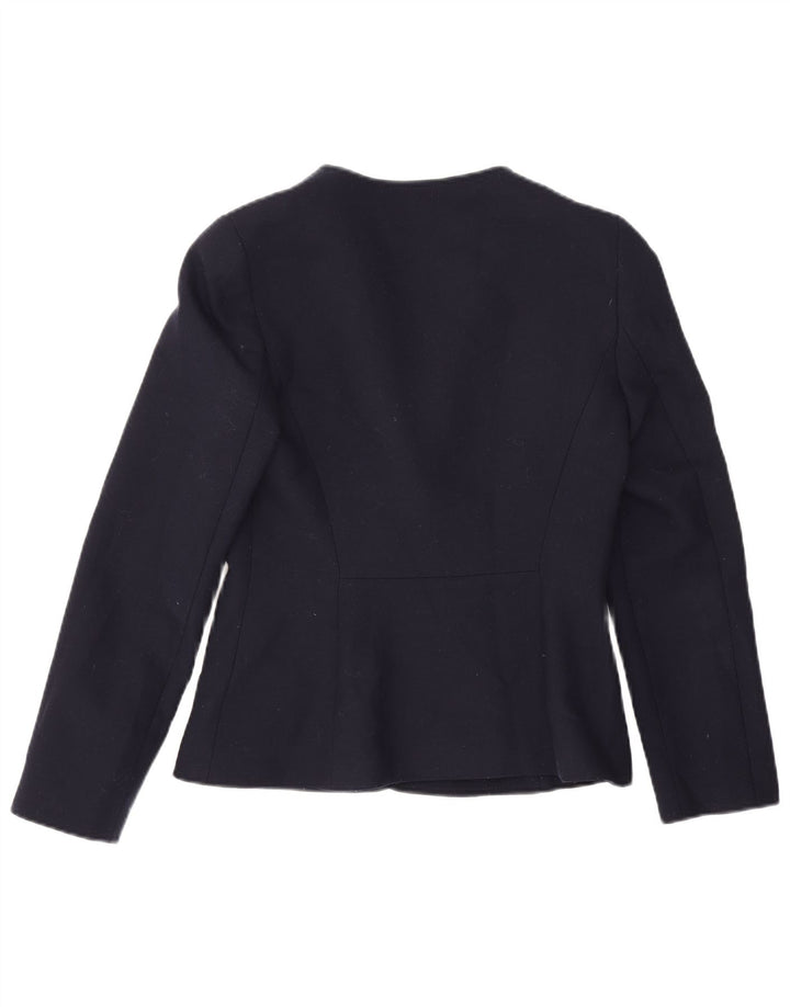 Luisa Spagnoli Chaqueta tipo blazer abierta para mujer IT 42 Azul marino mediano