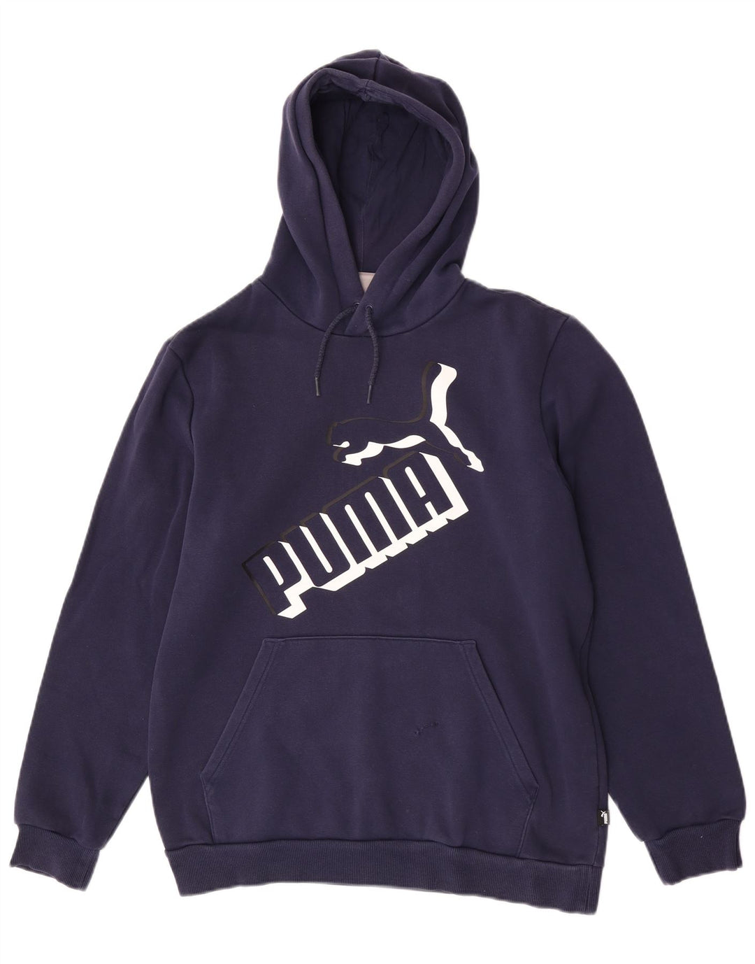 Puma Hombre Sudadera Con Capucha Gráfica Jersey De Algodón Azul Marino Mediano