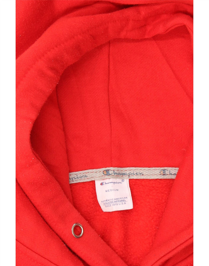 CHAMPION Womens Graphic Hoodie Jumper UK 14 Medium Red Vintage Champion and Second-Hand Champion from Messina Hembry 
