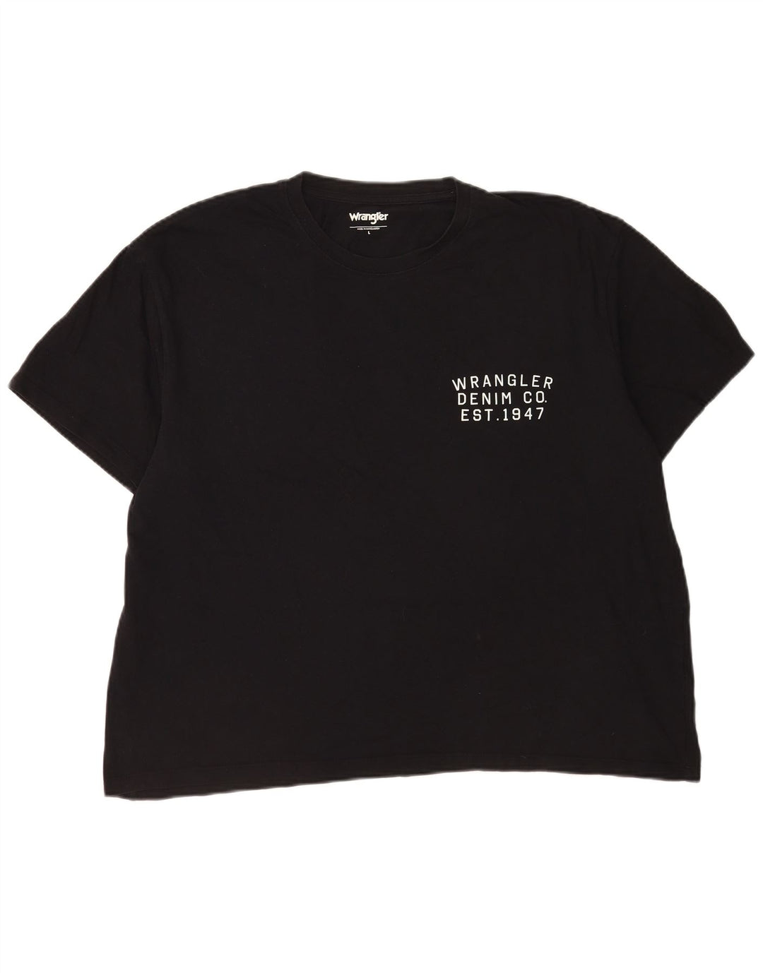 Wrangler - Camiseta para hombre, talla grande, algodón negro